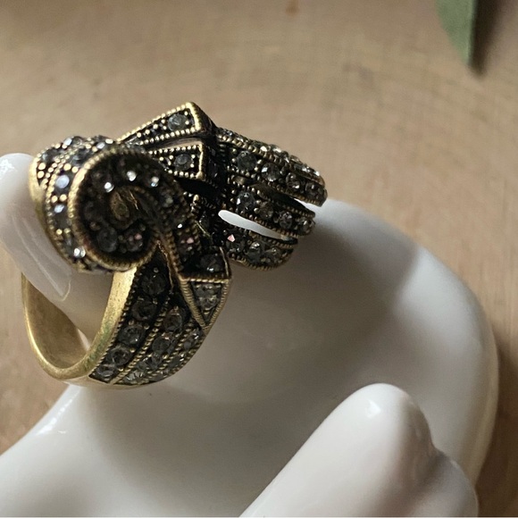 Heidi Daus ‘Simply Sophisticated’ Art Deco Style, Crystal Pave Bypass Ring - Picture 6 of 15